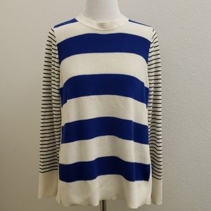 Loft Mixed Stripe Crew Neck Sweater SS13